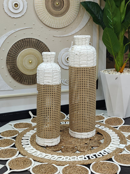 Vase blanc beige sa3fa