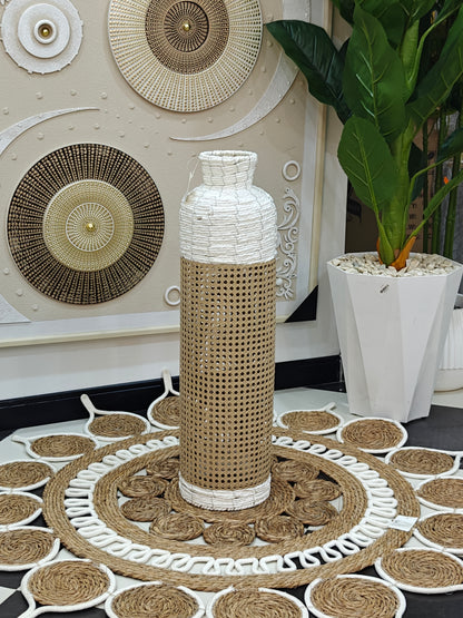 Vase blanc beige sa3fa