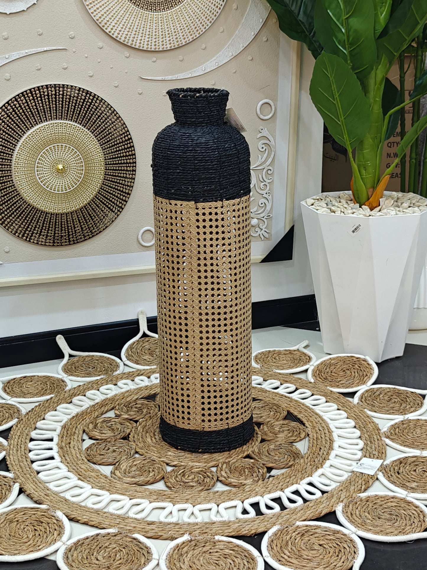 Vase osier noir