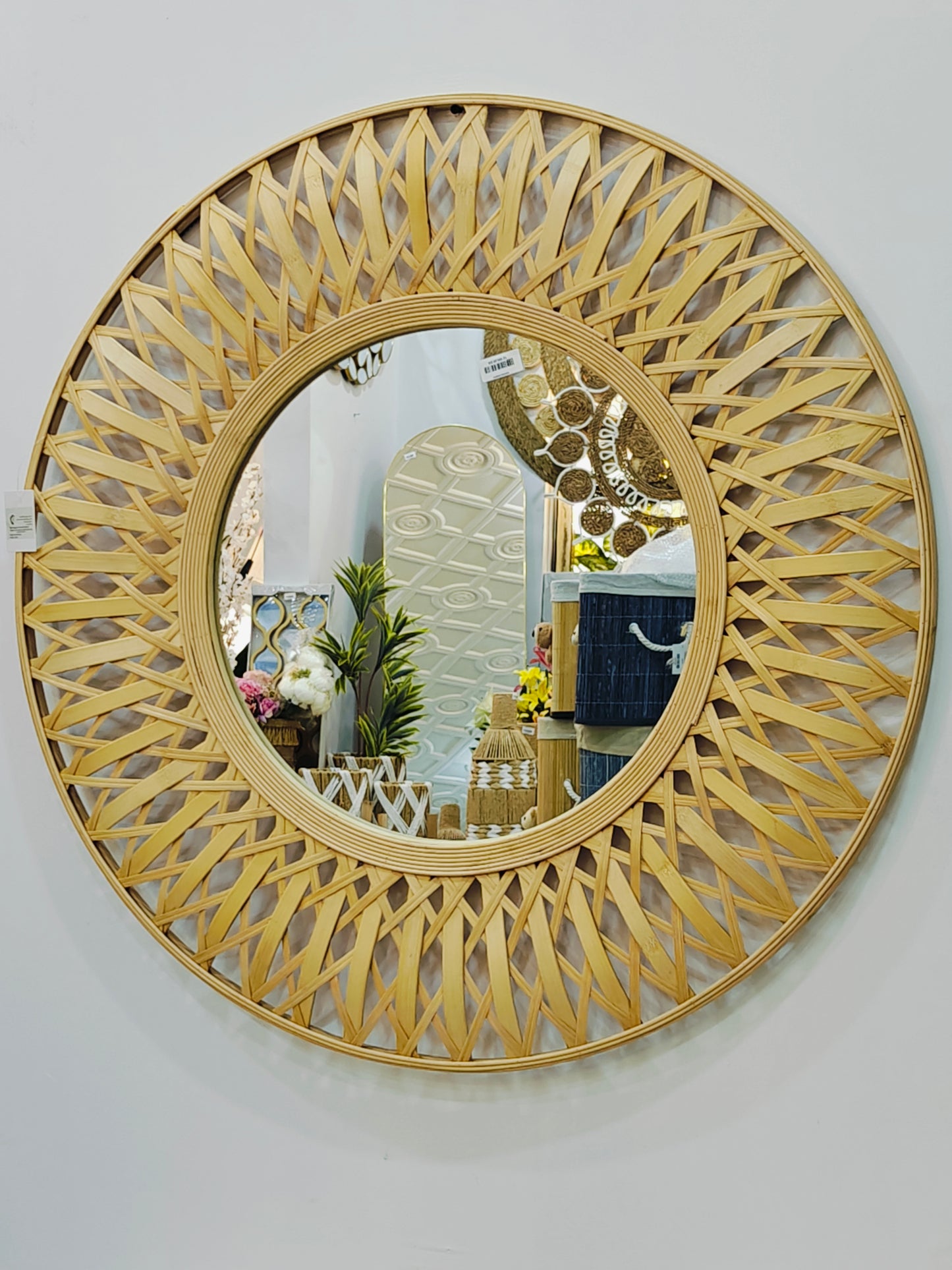 Miroir bambou 90 cm