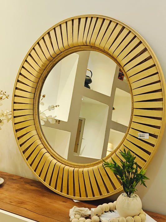 miroir bambou style bohème 75cm