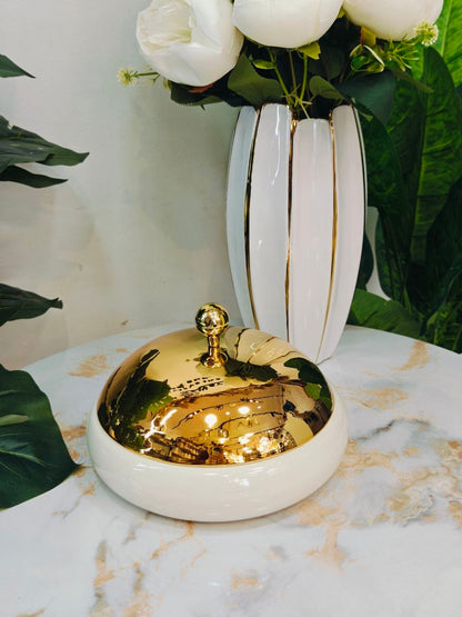 Bonbonnière métal couverture doré