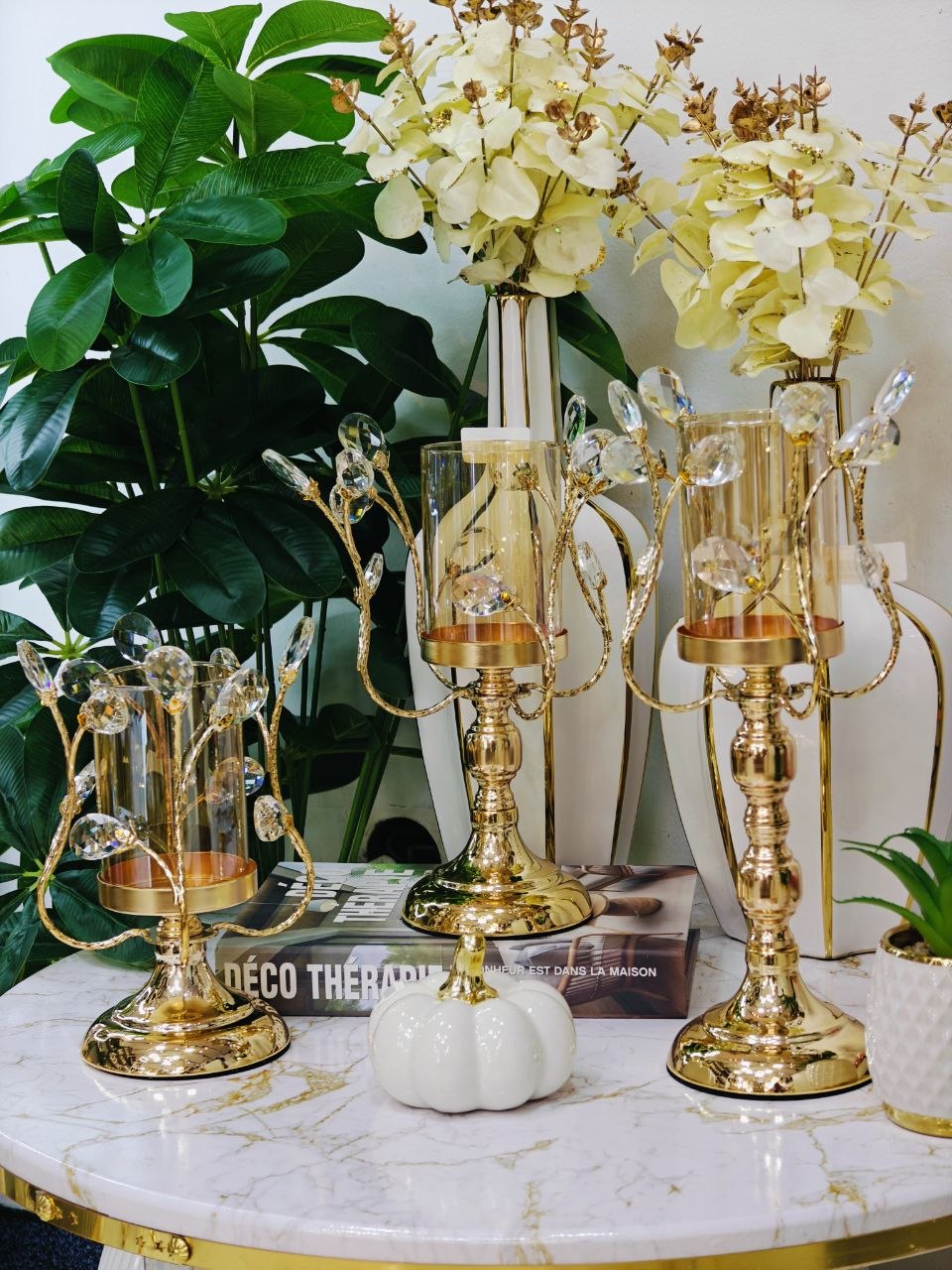 Porte bougie grand format en cristal