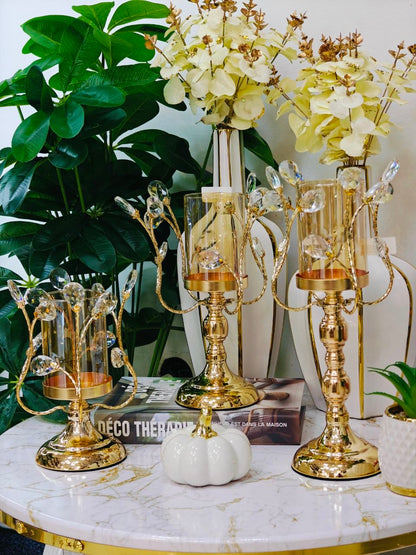 Porte bougie grand format en cristal