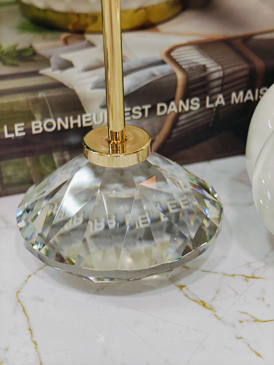 Porte bougie fleur cristal 3 pcs