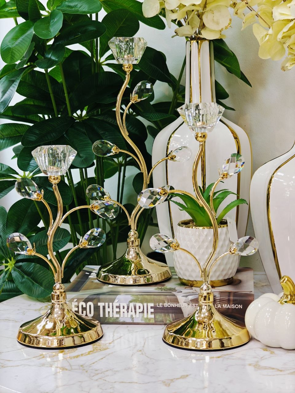 Porte bougie 3 pièce cristal nv