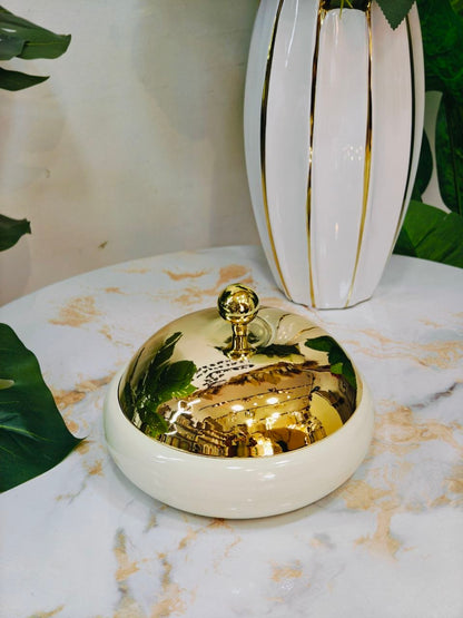 Bonbonnière métal couverture doré