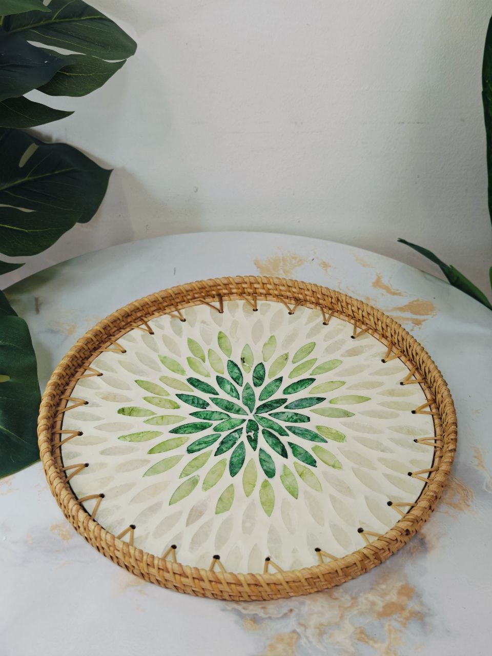 Plateau osier rond nv01