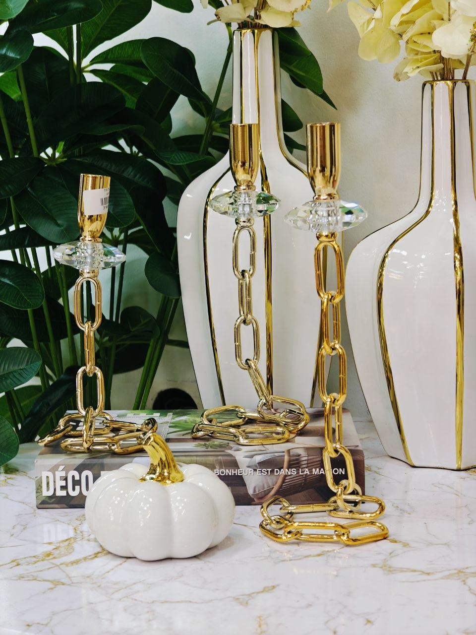 Porte bougie tiffany 3 pcs