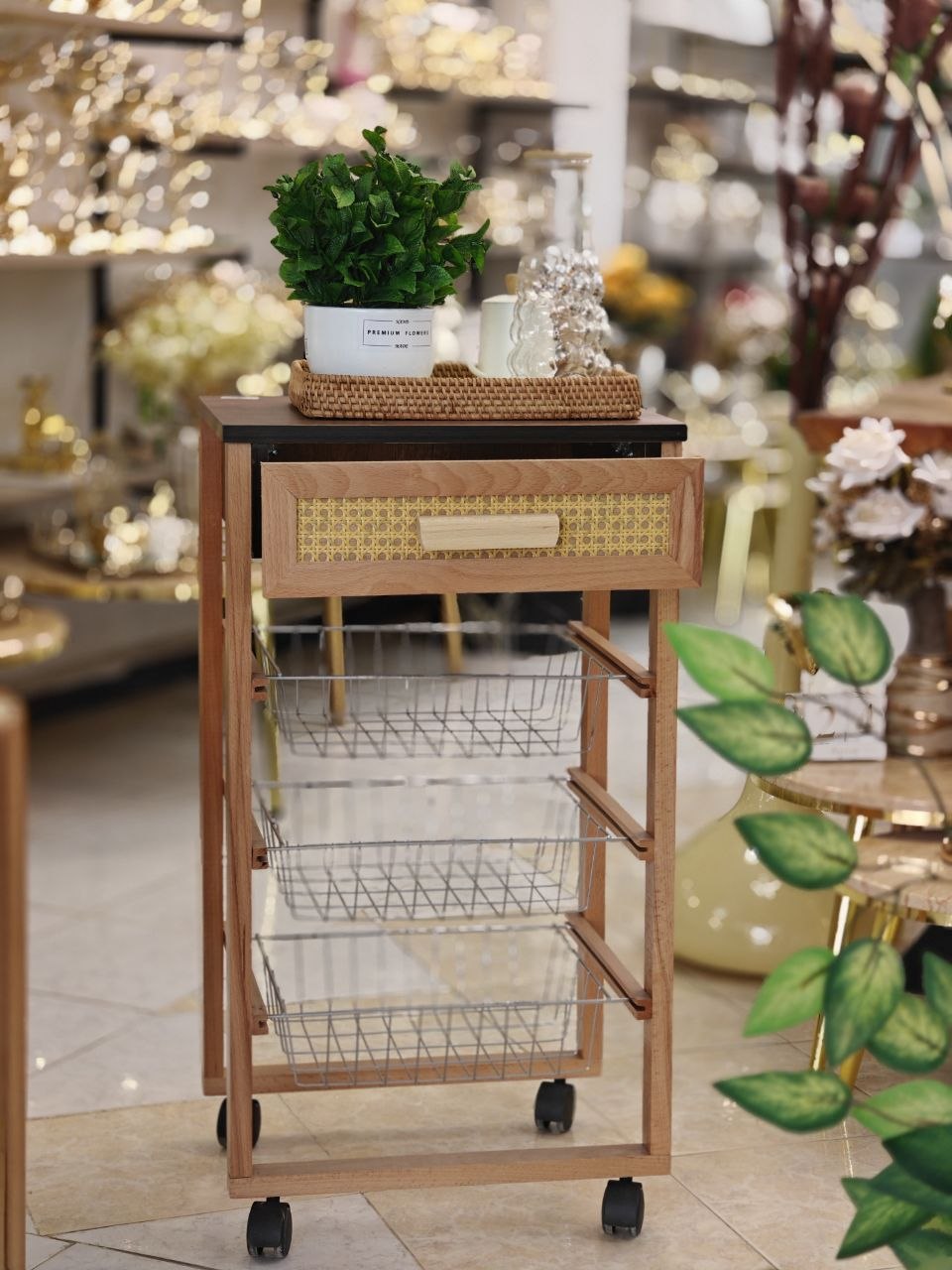 Étagère cuisine en bois hêtre
